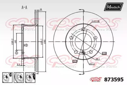 Тормозной диск MAXTECH 873595.6880