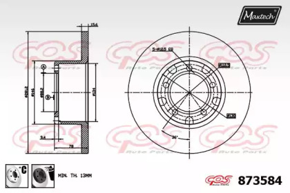 Тормозной диск MAXTECH 873584.6060