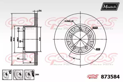 Тормозной диск MAXTECH 873584.6880