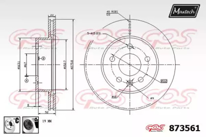 Тормозной диск MAXTECH 873561.6060