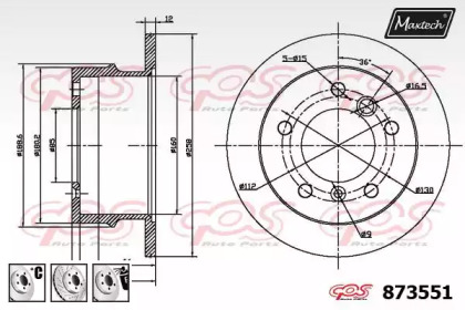 Тормозной диск MAXTECH 873551.6880