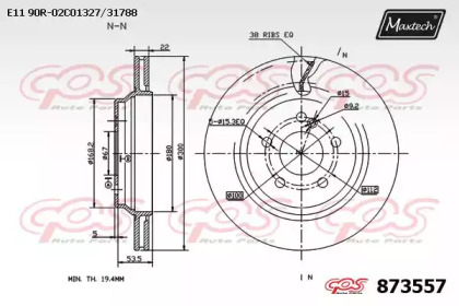 Тормозной диск MAXTECH 873557.0000