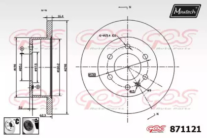 Тормозной диск MAXTECH 871121.6060