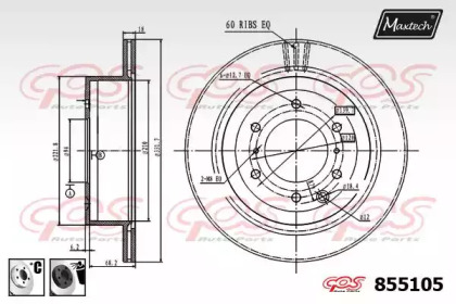 Тормозной диск MAXTECH 855105.6060