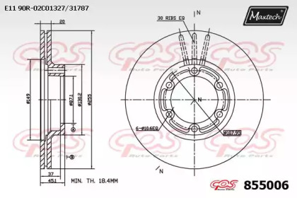 Тормозной диск MAXTECH 855006.0000