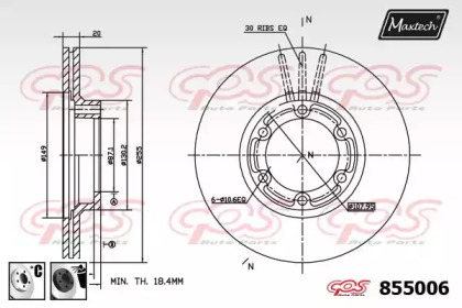 Тормозной диск MAXTECH 855006.6060