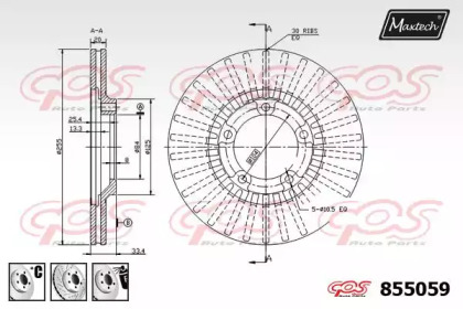 Тормозной диск MAXTECH 855059.6980