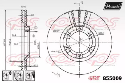 Тормозной диск MAXTECH 855009.6980