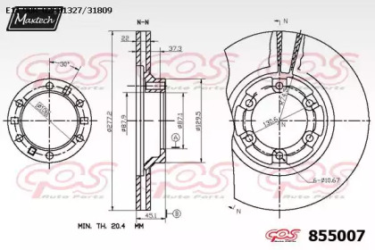 Тормозной диск MAXTECH 855007.0000