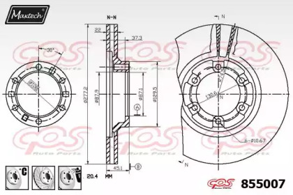 Тормозной диск MAXTECH 855007.6880