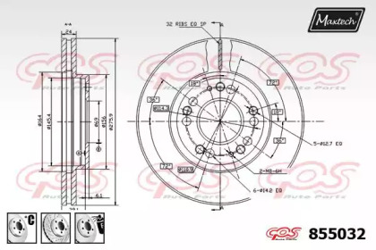 Тормозной диск MAXTECH 855032.6980