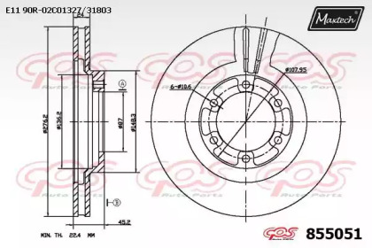 Тормозной диск MAXTECH 855051.0000