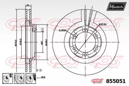 Тормозной диск MAXTECH 855051.6980