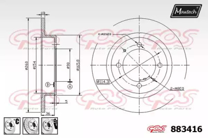 Тормозной диск MAXTECH 883416.6880