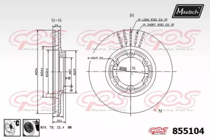 Тормозной диск MAXTECH 855104.6060