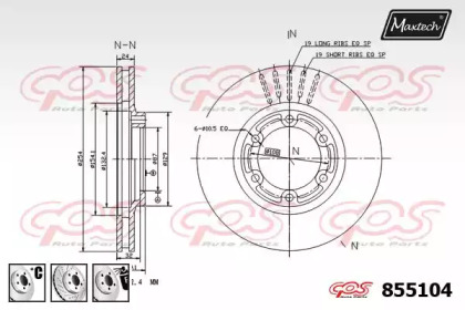 Тормозной диск MAXTECH 855104.6980