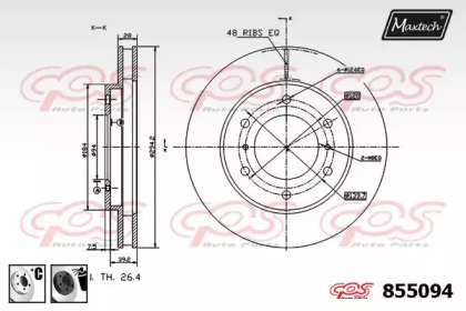 Тормозной диск MAXTECH 855094.6060