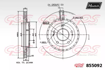 Тормозной диск MAXTECH 855092.0000