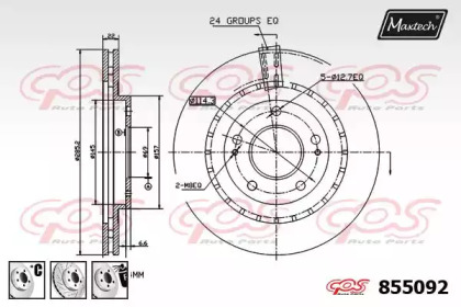 Тормозной диск MAXTECH 855092.6980