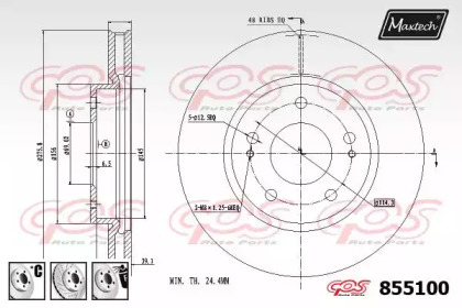 Тормозной диск MAXTECH 855100.6980