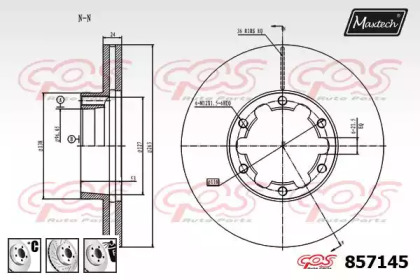 Тормозной диск MAXTECH 857145.6980