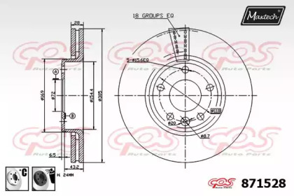 Тормозной диск MAXTECH 871528.6060