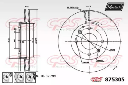 Тормозной диск MAXTECH 875305.6880