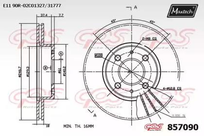 Тормозной диск MAXTECH 857090.0000