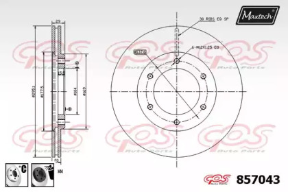 Тормозной диск MAXTECH 857043.6060