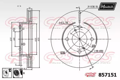 Тормозной диск MAXTECH 857151.6060