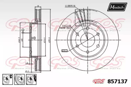 Тормозной диск MAXTECH 857137.6880