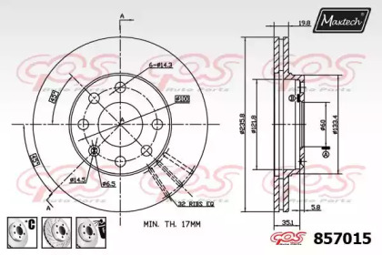 Тормозной диск MAXTECH 857015.6880