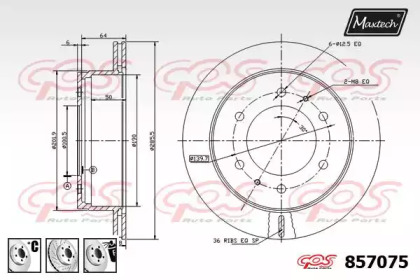 Тормозной диск MAXTECH 857075.6980