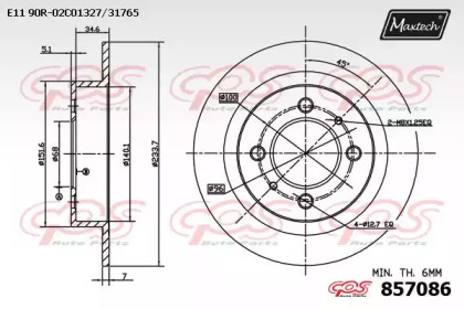 Тормозной диск MAXTECH 857086.0000