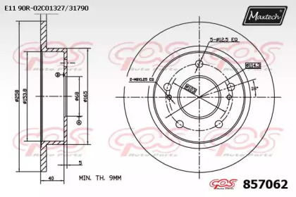 Тормозной диск MAXTECH 857062.0000