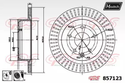 Тормозной диск MAXTECH 857123.6060