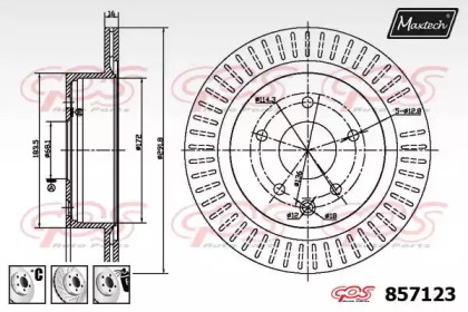 Тормозной диск MAXTECH 857123.6880