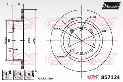 Тормозной диск MAXTECH 857124.6880