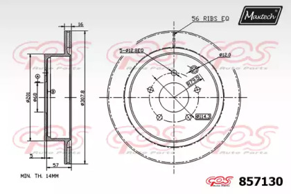 Тормозной диск MAXTECH 857130.0000