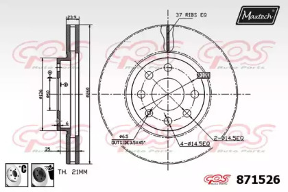 Тормозной диск MAXTECH 871526.6060