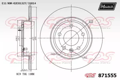 Тормозной диск MAXTECH 871555.0000