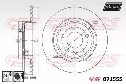 Тормозной диск MAXTECH 871555.6060