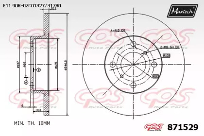 Тормозной диск MAXTECH 871529.0000