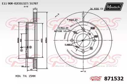 Тормозной диск MAXTECH 871532.0000