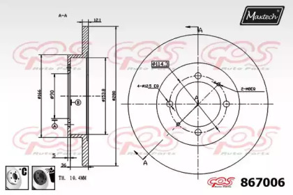 Тормозной диск MAXTECH 867006.6060