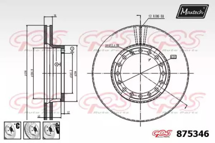 Тормозной диск MAXTECH 875346.6980