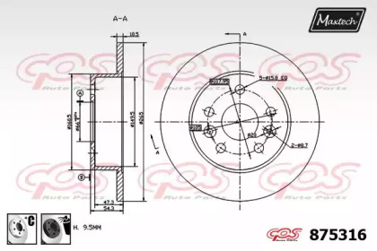 Тормозной диск MAXTECH 875316.6060