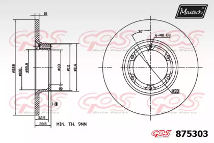 Тормозной диск MAXTECH 875303.0000