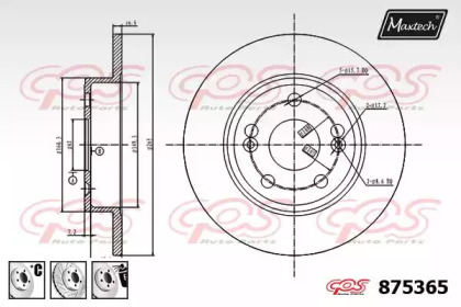 Тормозной диск MAXTECH 875365.6880