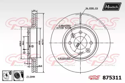 Тормозной диск MAXTECH 875311.6060